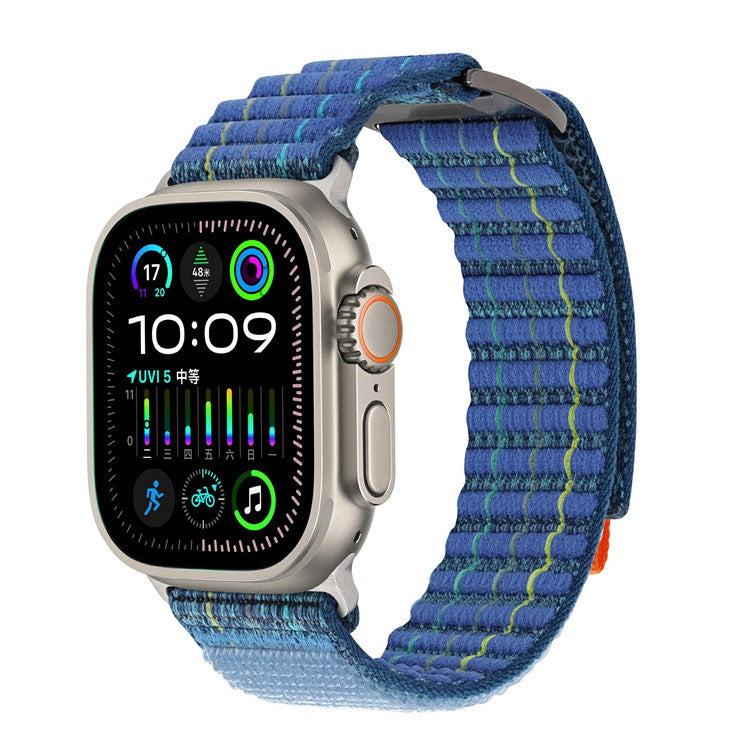 KALEBOL Nylon Sport Band for Apple Watch Series 10 42mm / 9 8 7 41mm / SE (2023) SE (2022) SE 6 5 4 40mm / 3 2 1 38mm - Dark Blue