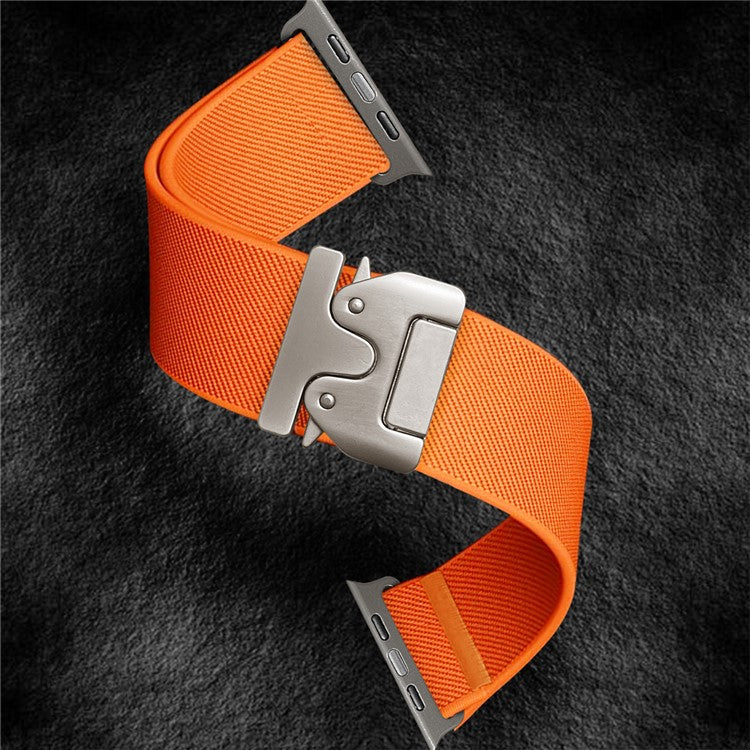 Strap for Apple Watch Series 10 42mm / 9 8 7 41mm / SE (2023) SE (2022) SE 6 5 4 40mm / 3 2 1 38mm Elastic Nylon Watch Band - Orange