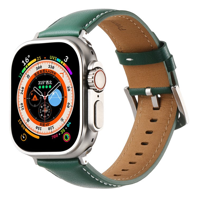 For Apple Watch Series 10 42mm / 9 8 7 41mm / SE (2023) SE (2022) SE 6 5 4 40mm / 3 2 1 38mm Flat Textured Watch Strap - Green