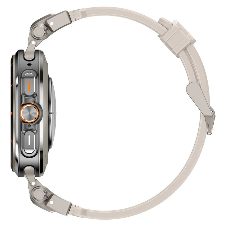 For Samsung Galaxy Watch Ultra 47mm Watch Band Soft TPU Adjustable Wrist Strap - Titanium+Starlight