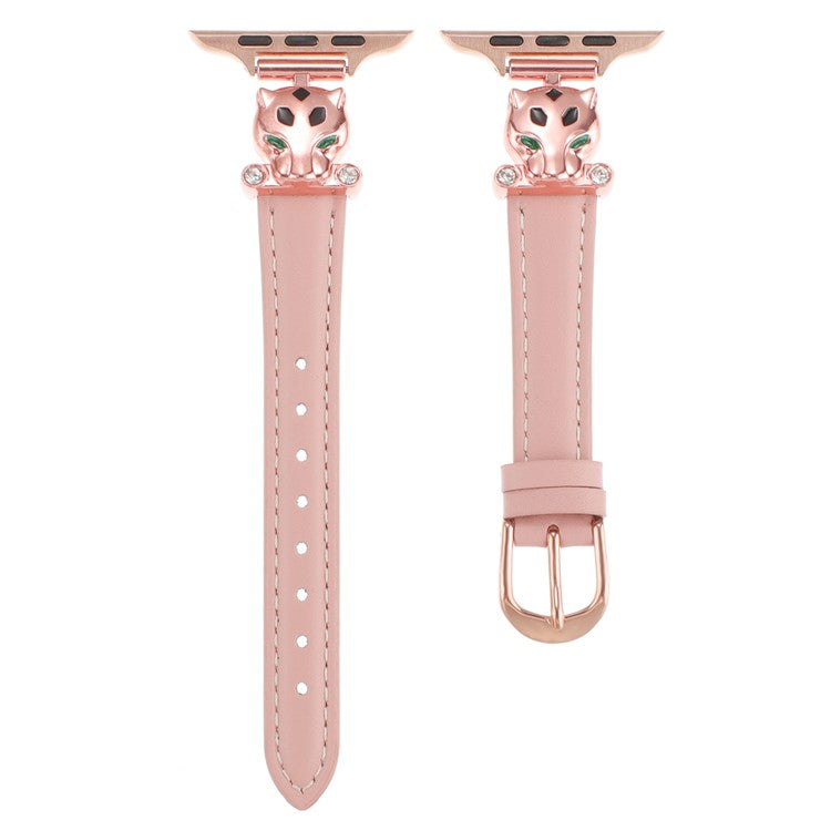 For Apple Watch Series 10 46mm / Ultra 2 Ultra 49mm / 9 8 7 45mm / SE (2023) SE (2022) SE 6 5 4 44mm / 3 2 1 42mm Watch Band - Rose Gold / Pink