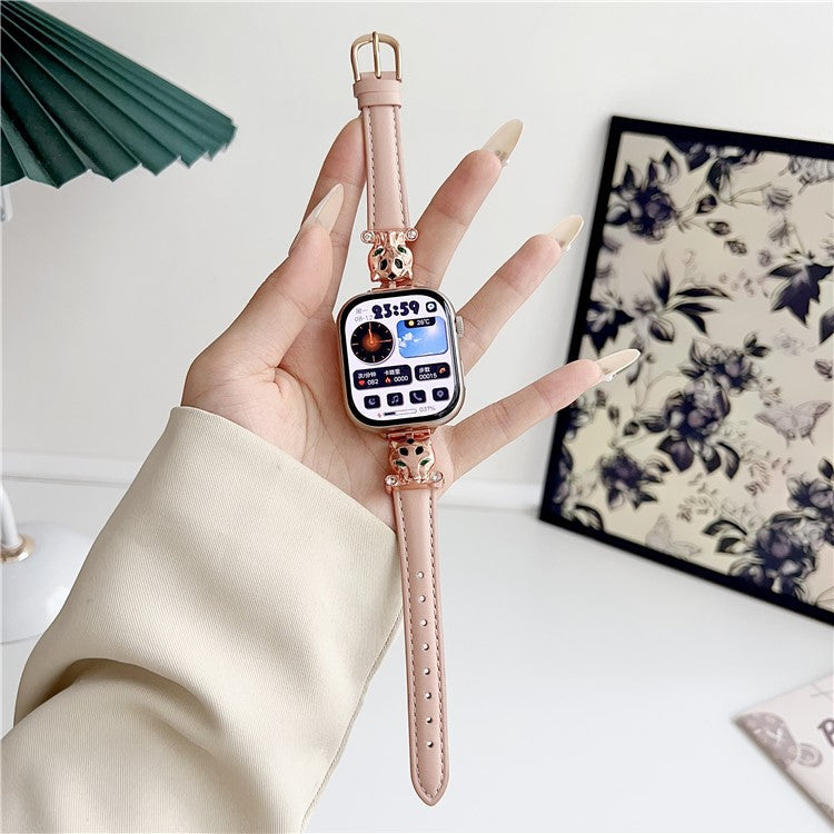 For Apple Watch Series 10 46mm / Ultra 2 Ultra 49mm / 9 8 7 45mm / SE (2023) SE (2022) SE 6 5 4 44mm / 3 2 1 42mm Watch Band - Rose Gold / Pink