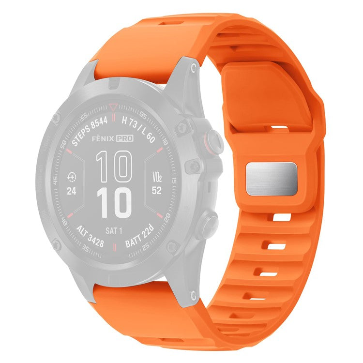 26mm Silicone Band for Garmin Fenix 8 51mm / Enduro 3 / Enduro 2 Quick Release Watch Strap - Orange