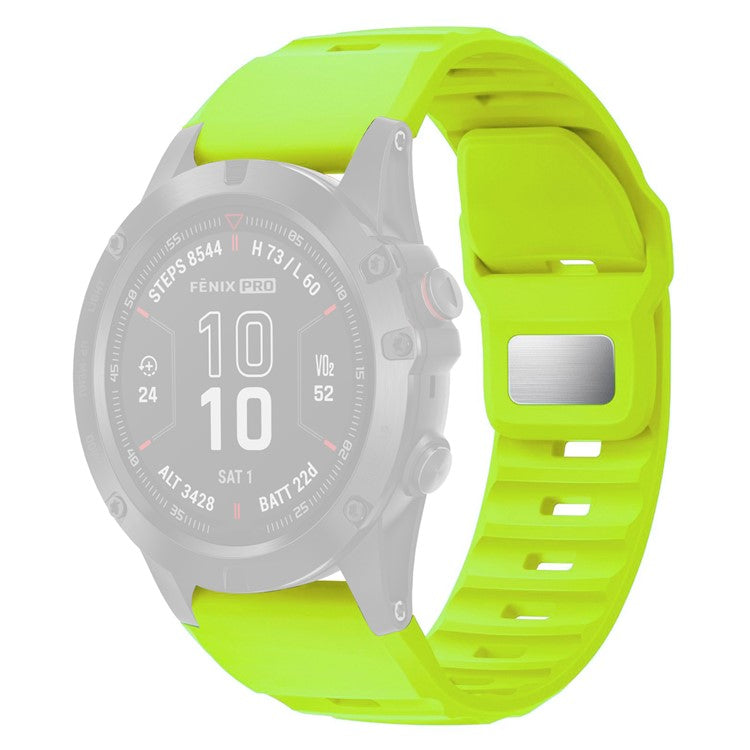 26mm Silicone Band for Garmin Fenix 8 51mm / Enduro 3 / Enduro 2 Quick Release Watch Strap - Green