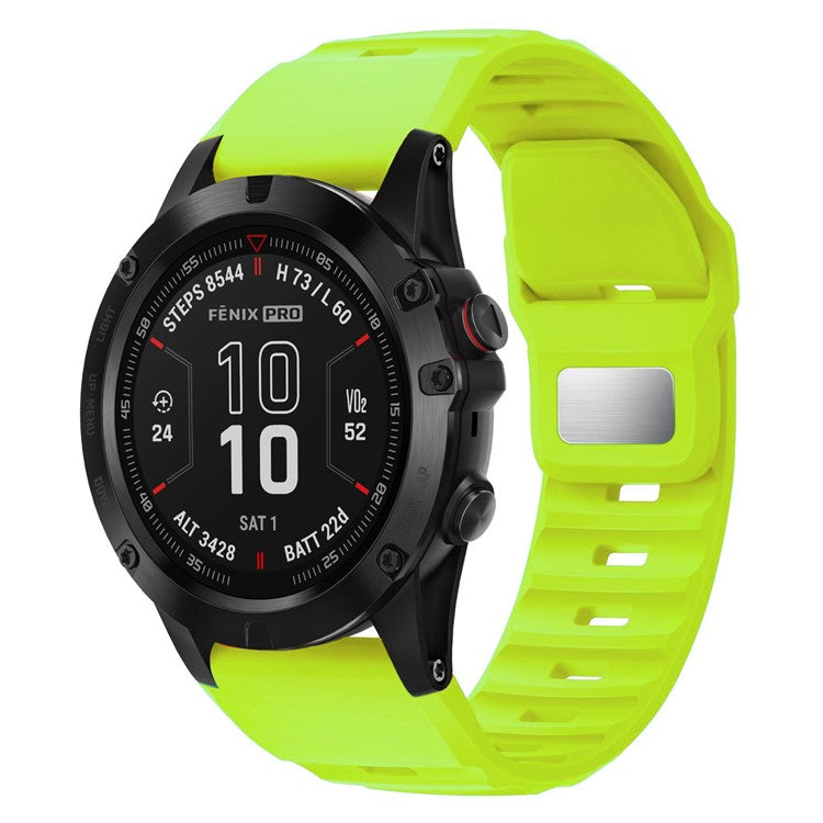 26mm Silicone Band for Garmin Fenix 8 51mm / Enduro 3 / Enduro 2 Quick Release Watch Strap - Green