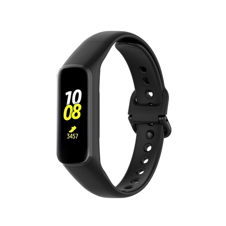 Smart Watch Band Silicone Wrist Strap for Samsung Galaxy Fit2 - Black