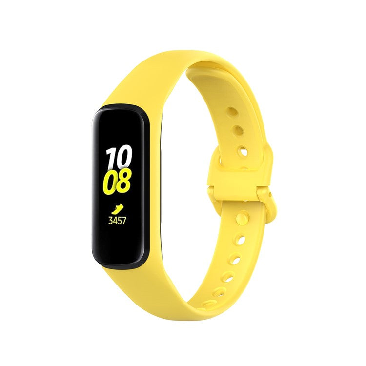 Smart Watch Band Silicone Wrist Strap for Samsung Galaxy Fit2 - Yellow