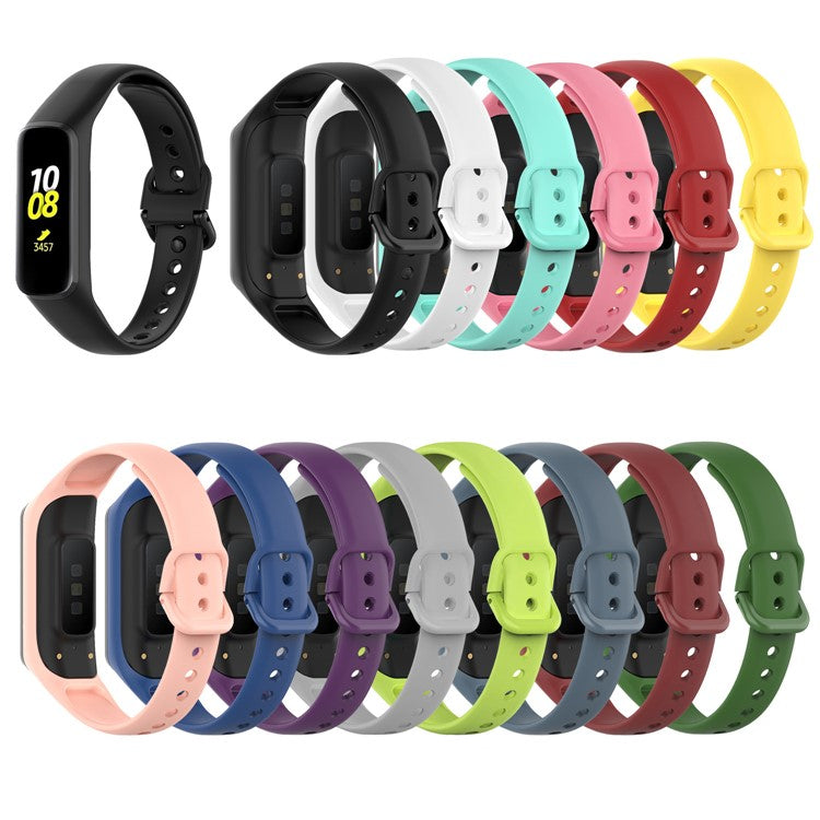 Smart Watch Band Silicone Wrist Strap for Samsung Galaxy Fit2 - Yellow