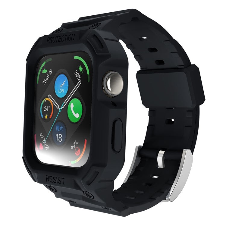 For Huawei Watch Fit 3 Strap Soft TPU Wrist Band with Integrated Watch Case - Black