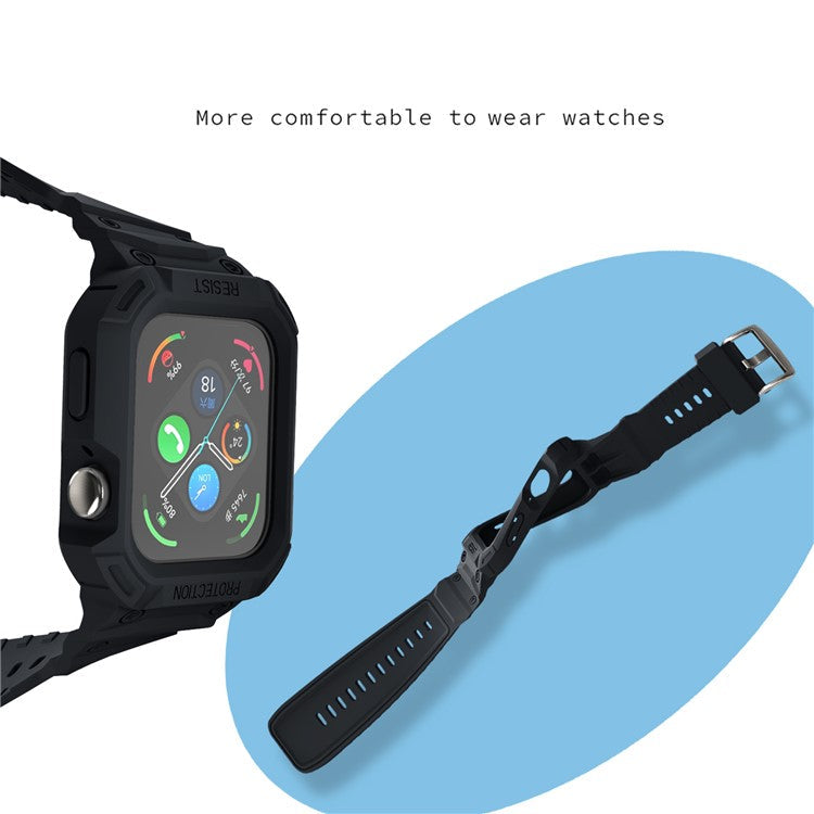 For Huawei Watch Fit 3 Strap Soft TPU Wrist Band with Integrated Watch Case - Black