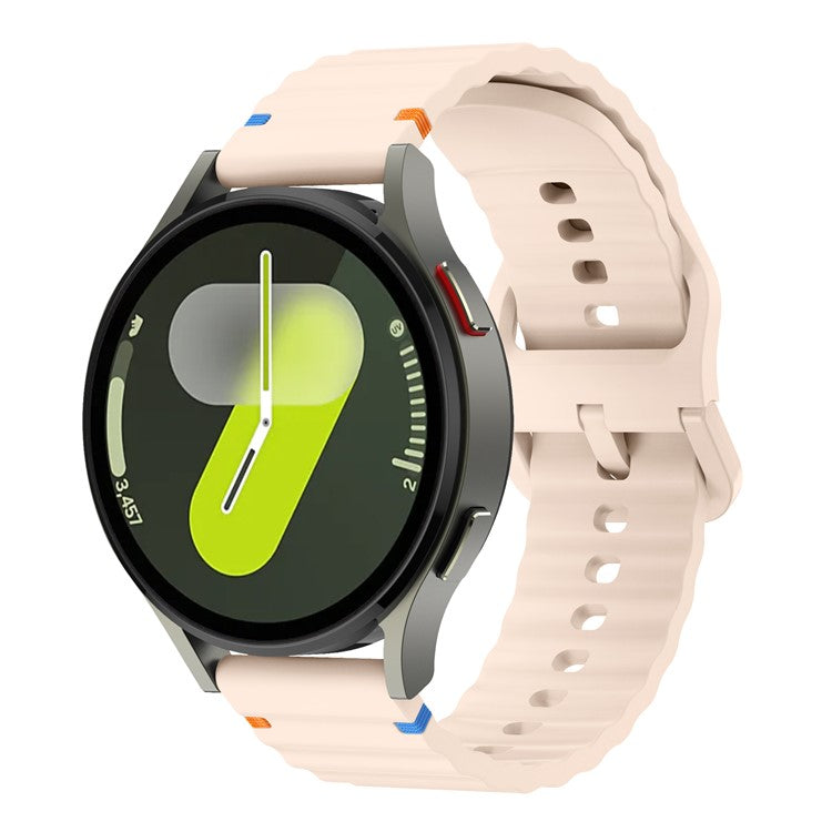 20mm Silicone Band for GarminActive 5 / Garmin vivoactive 5 / Venu Sq Wave Design Watch Strap - Pink