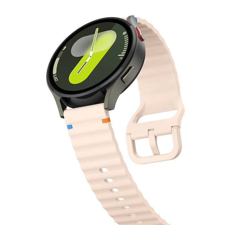 20mm Silicone Band for GarminActive 5 / Garmin vivoactive 5 / Venu Sq Wave Design Watch Strap - Pink