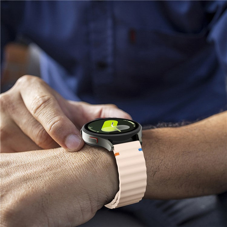 20mm Silicone Band for GarminActive 5 / Garmin vivoactive 5 / Venu Sq Wave Design Watch Strap - Pink