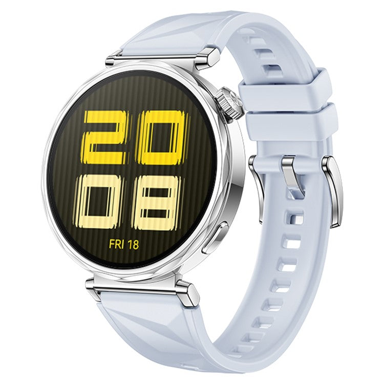 18mm Strap for Huawei Watch GT 5 41mm / GT 4 41mm / Garmin Venu 3S Rhombus Pattern Universal Silicone Watch Band - Official Blue