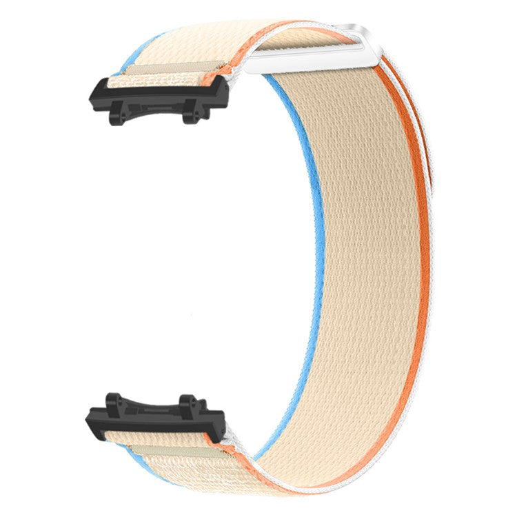 For Huami Amazfit T-Rex 3 Watch Strap Nylon Loop Adjustable Wrist Band with Connector - Milky White