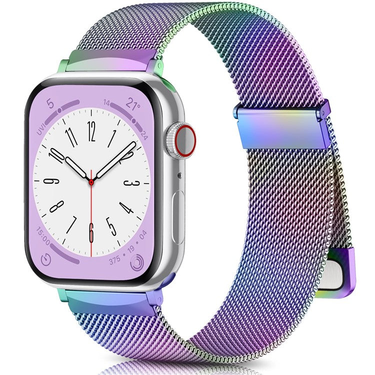 For Apple Watch 10 46mm / Ultra 2 / Ultra 49mm / 9 8 7 45mm / SE (2023) SE (2022) SE 6 5 4 44mm / 3 2 1 42mm Metal Strap Watchband - Multi-color