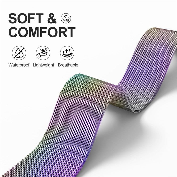 For Apple Watch 10 46mm / Ultra 2 / Ultra 49mm / 9 8 7 45mm / SE (2023) SE (2022) SE 6 5 4 44mm / 3 2 1 42mm Metal Strap Watchband - Multi-color