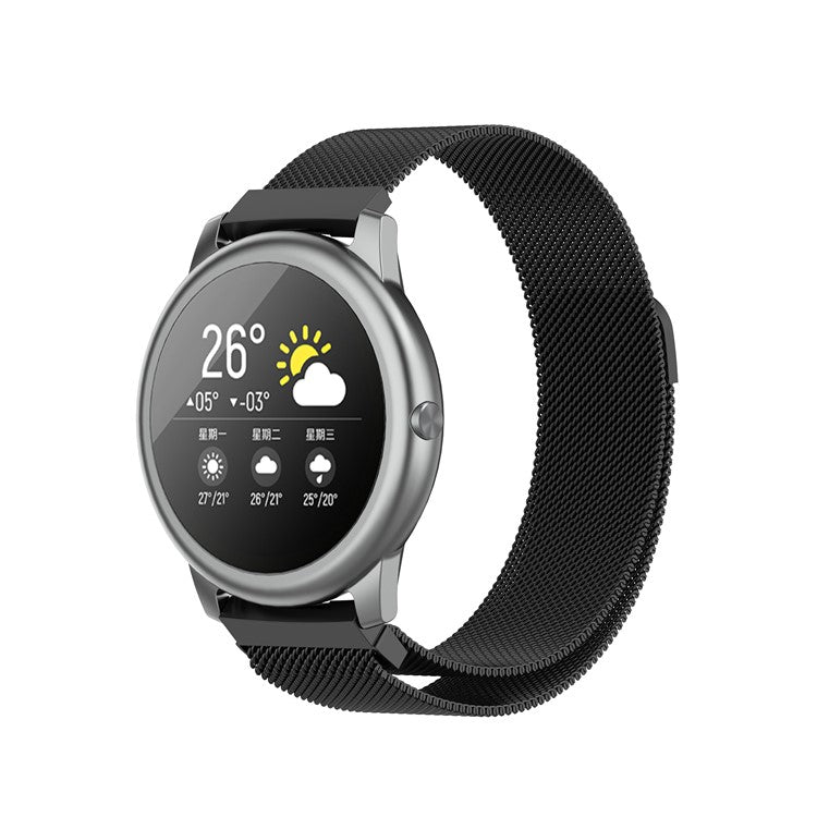 Milanese Stainless Steel Fine Mesh Smart Watch Strap Replacement for Xiaomi Haylou Solar LS05 - Black Blue