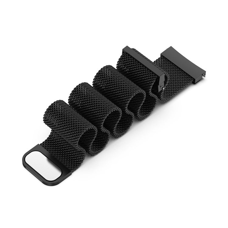 Milanese Stainless Steel Fine Mesh Smart Watch Strap Replacement for Xiaomi Haylou Solar LS05 - Black Blue