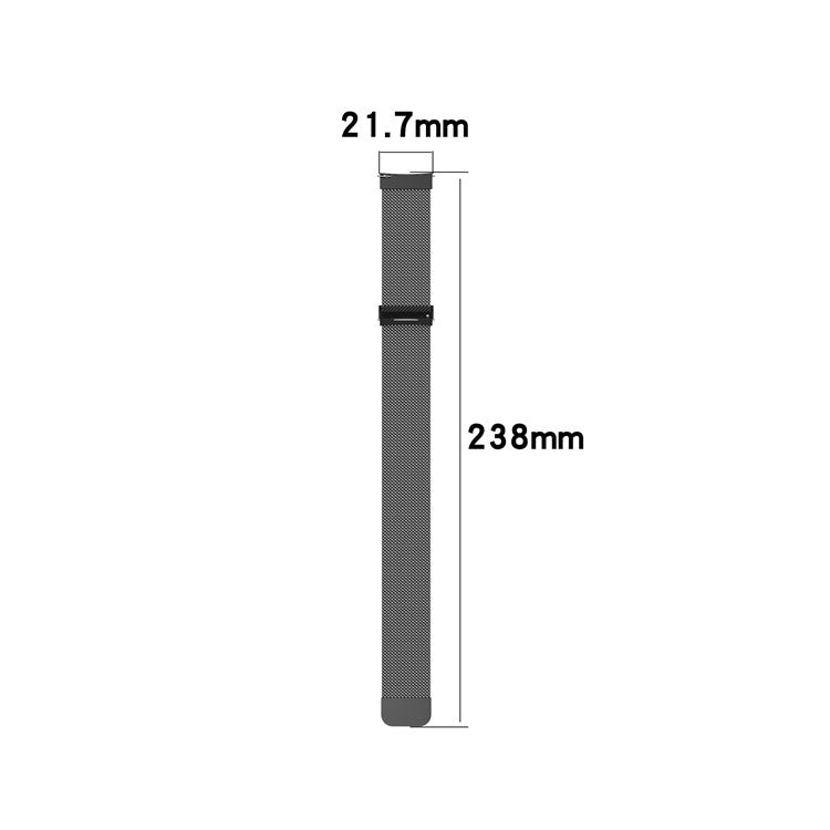 Milanese Stainless Steel Fine Mesh Smart Watch Strap Replacement for Xiaomi Haylou Solar LS05 - Black Blue