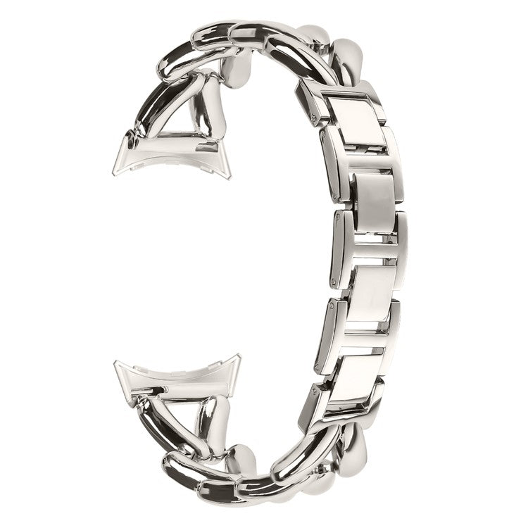 Zinc Alloy Watch Band for Google Pixel Watch 3 41mm  /  Pixel Watch 2  /  Pixel Watch Twisted Metal Watch Strap Replacement - Starlight