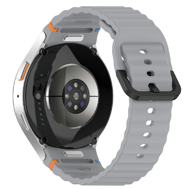 For Samsung Galaxy Watch7 44mm / 40mm / Watch FE 40mm / Watch6 40mm / 44mm Replacement Band Silicone Watch Strap - Grey