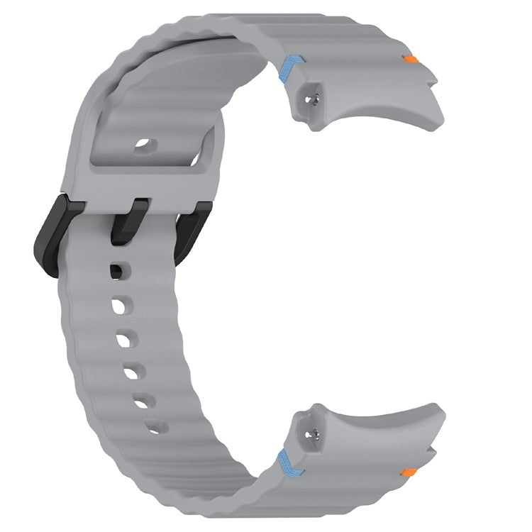 For Samsung Galaxy Watch7 44mm / 40mm / Watch FE 40mm / Watch6 40mm / 44mm Replacement Band Silicone Watch Strap - Grey