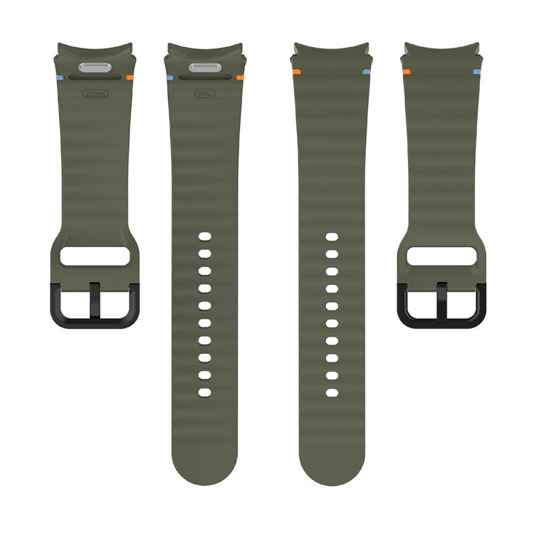 For Samsung Galaxy Watch7 44mm / 40mm / Watch FE 40mm / Watch6 40mm / 44mm Replacement Band Silicone Watch Strap - Grey