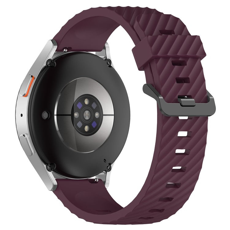 For Samsung Galaxy Watch3 45mm / Galaxy Watch 46mm Watch Strap 22mm Silicone Watch Band - Wine Red