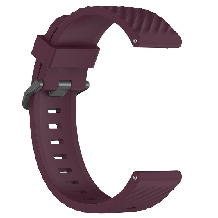 For Samsung Galaxy Watch3 45mm / Galaxy Watch 46mm Watch Strap 22mm Silicone Watch Band - Wine Red