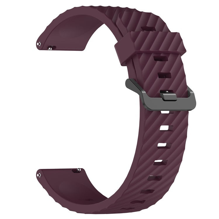 For Samsung Galaxy Watch3 45mm / Galaxy Watch 46mm Watch Strap 22mm Silicone Watch Band - Wine Red