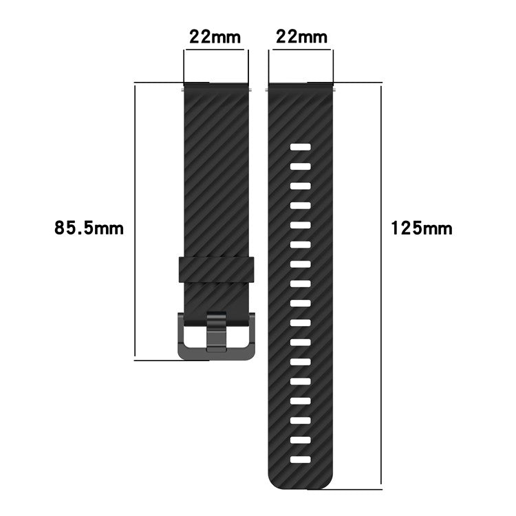 For Samsung Galaxy Watch3 45mm / Galaxy Watch 46mm Watch Strap 22mm Silicone Watch Band - Wine Red