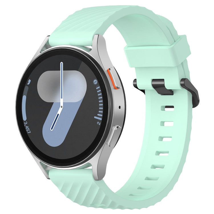 For Samsung Galaxy Watch7 40mm / 44mm Watch Strap 20mm Silicone Watch Band - Teal