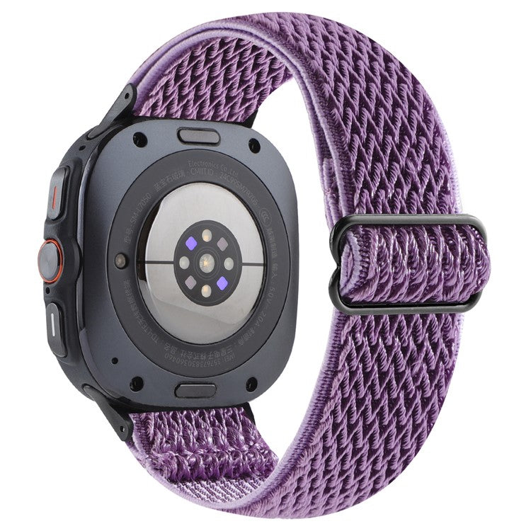 For Samsung Galaxy Watch Ultra 47mm Woven Watchband Wave Texture Watch Strap - Purple