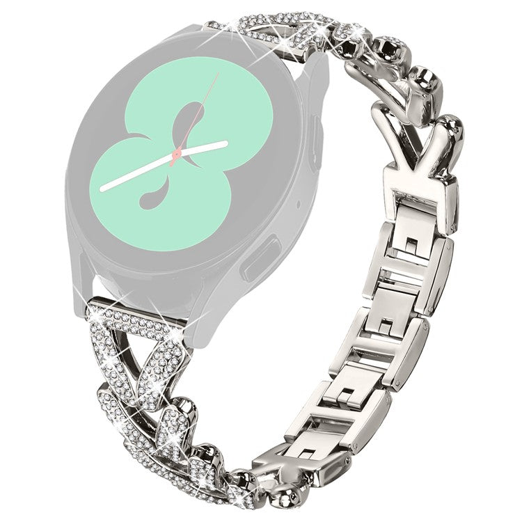 Zinc Alloy Twisted Watch Band Rhinestone Decor for Verizon Gizmo Watch 3 Watch Strap - Starlight