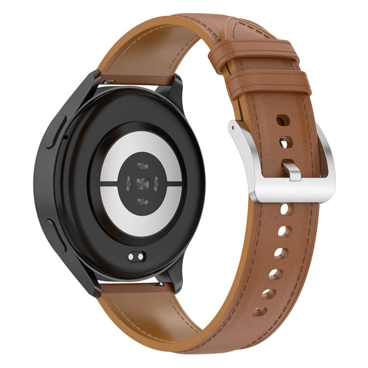 22mm Watch Band for Huami Amazfit Bip 5 / GTR 47mm / GTR 2 / GTR 2e Genuine Cow Leather Strap with Quick Release Connector - Light Brown