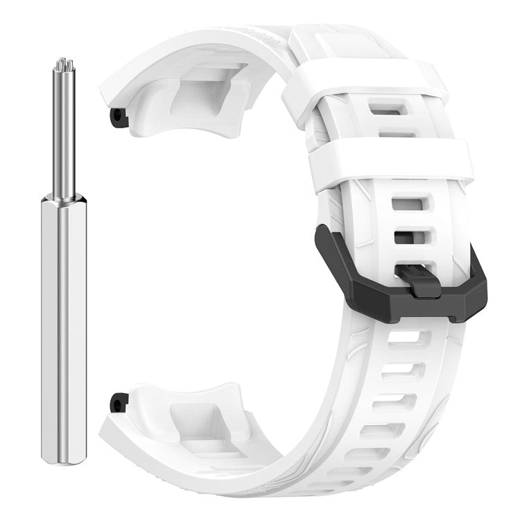 For Huami Amazfit T-Rex 3 Silicone Watch Band Breathable Soft Strap - White