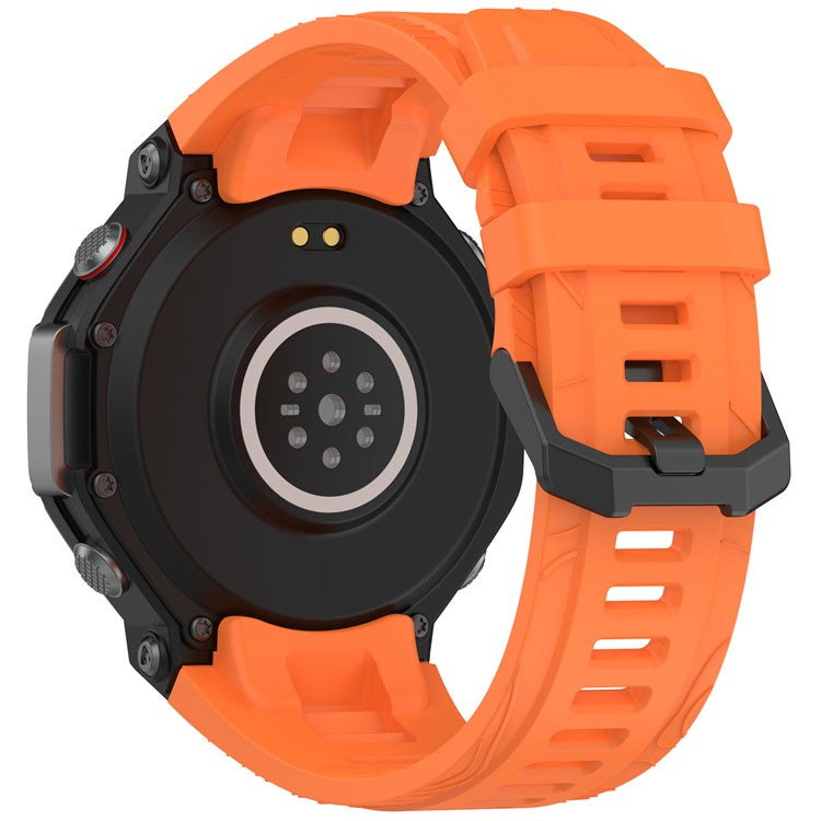For Huami Amazfit T-Rex 3 Silicone Watch Band Breathable Soft Strap - Orange