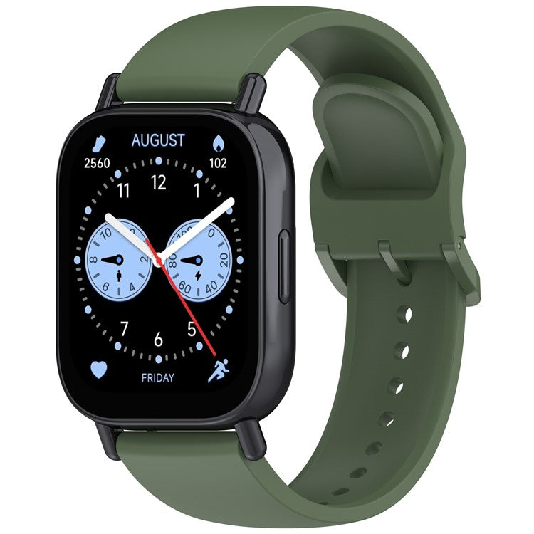 For Xiaomi Redmi Watch 5 Lite Band Waterproof Sweatproof Soft Silicone Sport Strap - Dark Green