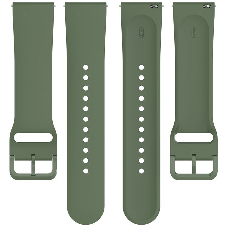 For Xiaomi Redmi Watch 5 Lite Band Waterproof Sweatproof Soft Silicone Sport Strap - Dark Green