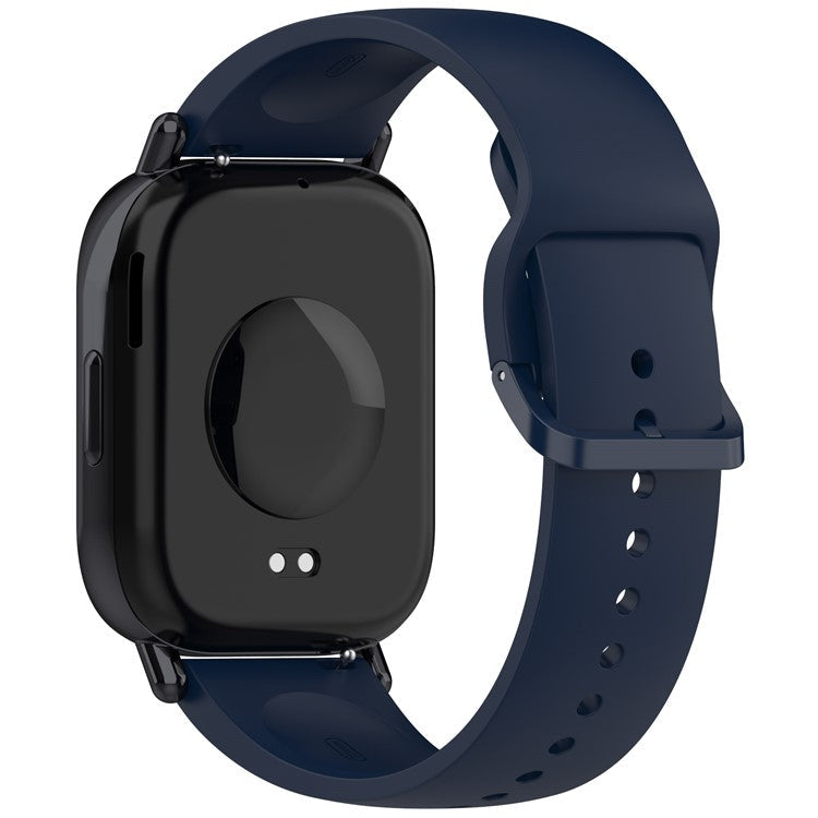 For Xiaomi Redmi Watch 5 Lite Band Waterproof Sweatproof Soft Silicone Sport Strap - Dark Blue