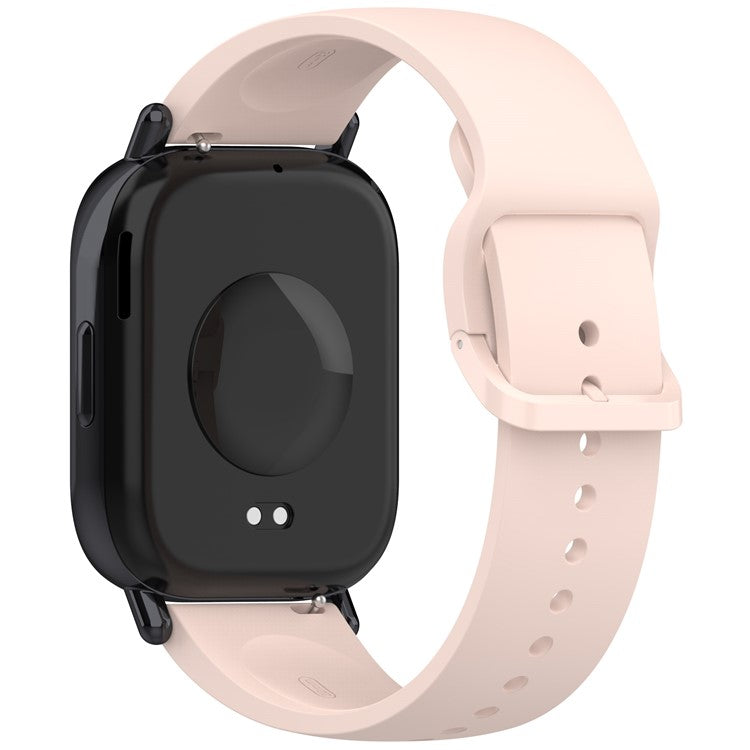 For Xiaomi Redmi Watch 5 Lite Band Waterproof Sweatproof Soft Silicone Sport Strap - Light Pink