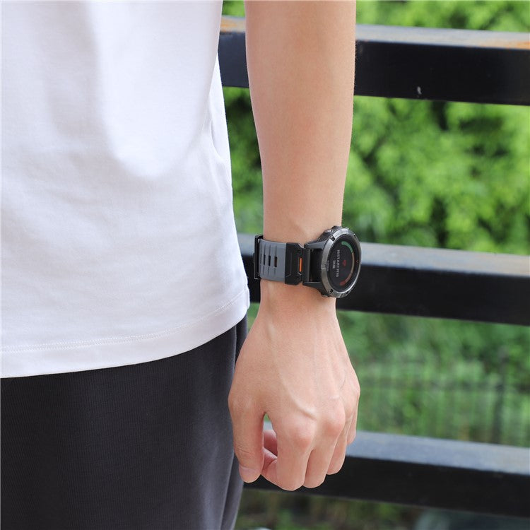 26mm Fluorubber Strap for Garmin Fenix 8 51mm / Enduro 3 / Instinct 2X Universal Watch Band - Grey