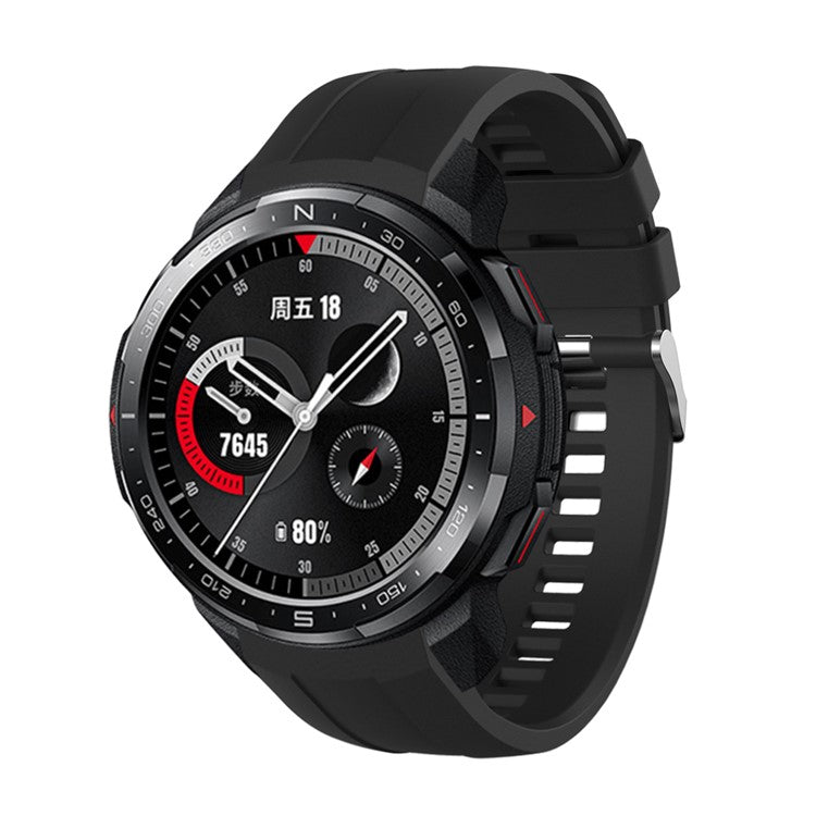 Sport Style Silicone Band Smart Watch Strap for Honor GS Pro - Black
