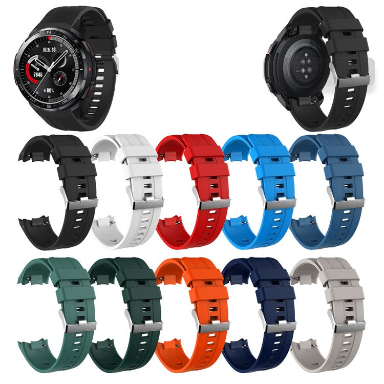 Sport Style Silicone Band Smart Watch Strap for Honor GS Pro - Black