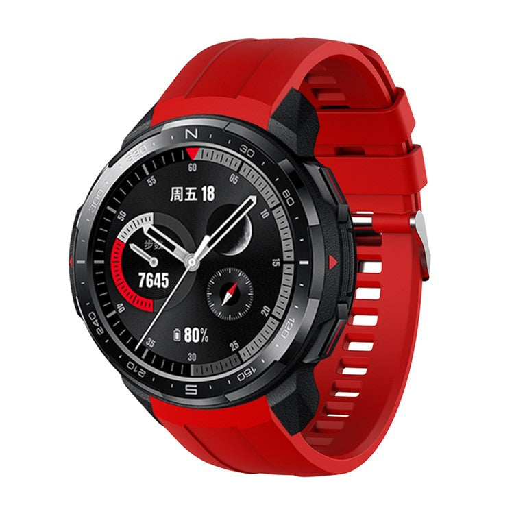 Sport Style Silicone Band Smart Watch Strap for Honor GS Pro - Red
