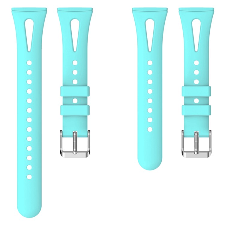 Size L Watch Band for Fitbit Versa 4 / Versa 3 / Sense 2 Sweatproof Soft Silicone Sport Watch Strap - Baby Blue