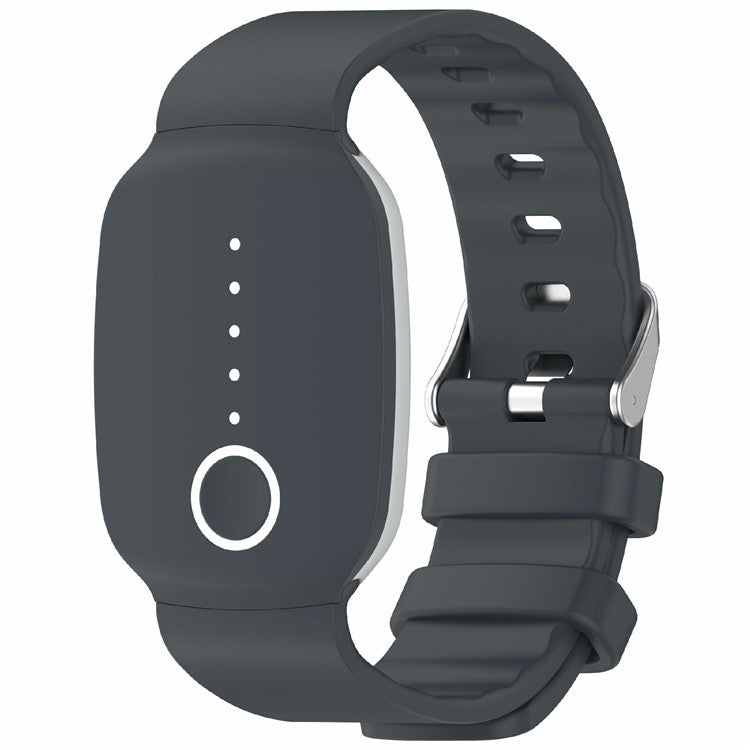 For EmeTerm Fashion Replacement Strap Soft Silicone Wristband - Dark Grey