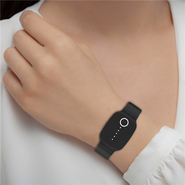 For EmeTerm Fashion Replacement Strap Soft Silicone Wristband - Dark Grey