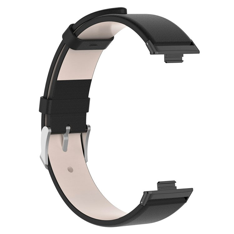 For Huawei Watch Fit 3 Watch Band Adjustable Leather Wrist Strap - Black